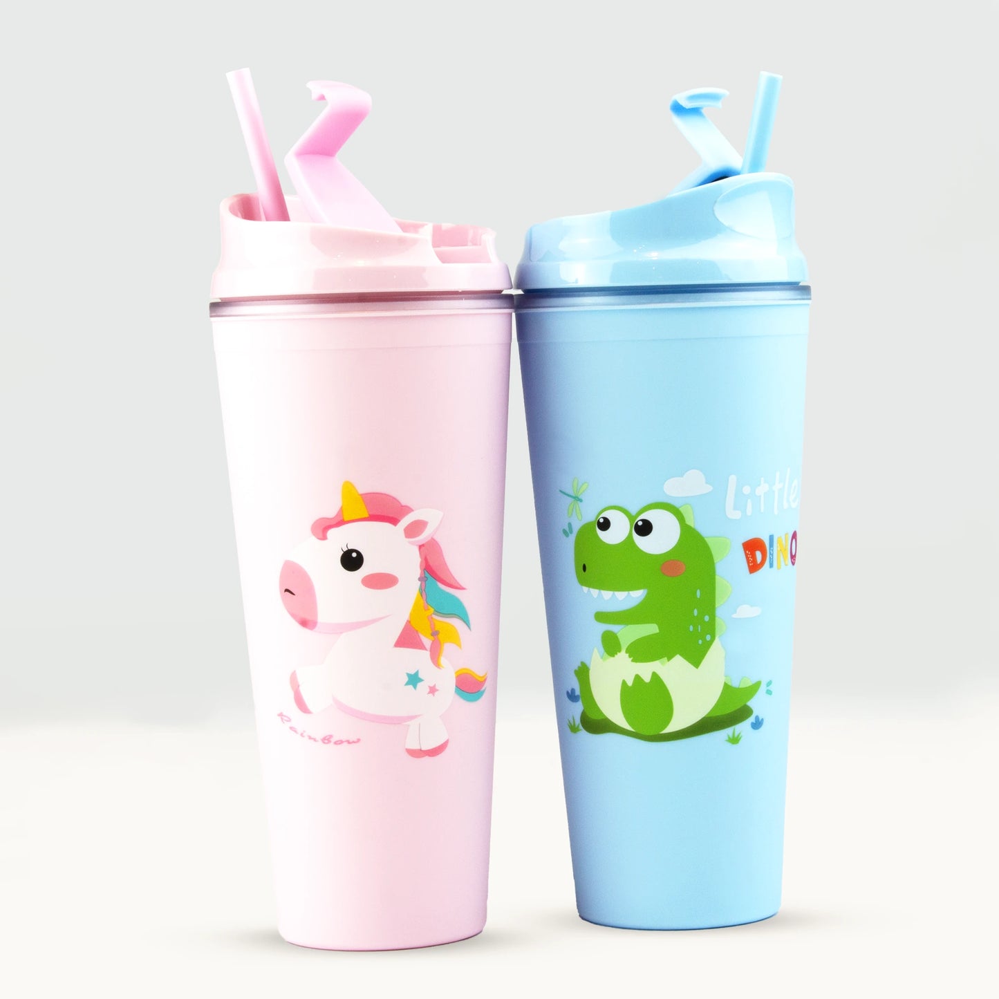 Premium Unicorn Tumbler/Little Dino Tumbler for Kids/Plastic Unicorn Sipper Mug for Kids/Magical Unicorn Sipper with Straw/Kids Mug for Juice and Milk