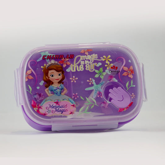 Multi-Design Lunch Box/Cartoon Printed/mermaid/plastic lunch box/kids lunch box/food box/food grade